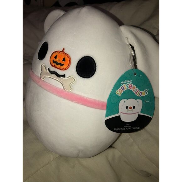 8" Zero Wth Bone Nightmare Before Christmas Squishmallow - Picture 3 of 4